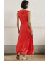 Boden Saskia Wrap Jersey Maxi Dress Women's Red 14P