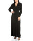 Фото #1 товара Women's V-Neck Long Sleeve Maxi Dress