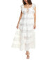 Фото #1 товара Beulah Tiered Maxi Dress Women's White S