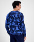 Men's Printed Camo Cashmere Sweater, Created for Macy's