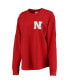 ფოტო #3 პროდუქტის Women's Scarlet Nebraska Huskers The Big Shirt Oversized Long Sleeve T-shirt