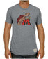 Фото #5 товара Men's Heathered Gray Maryland Terrapins Vintage-Like Logo Tri-Blend T-shirt