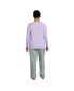 Plus Size Knit Pajama Set Long Sleeve T-Shirt and Pants