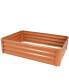 Фото #1 товара Powder-Coated Steel Rectangle Raised Garden Bed - Brown - 47 in