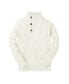 ფოტო #2 პროდუქტის Boys Mock Neck Cable Sweater with Buttons