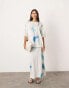 ASOS EDITION premium heavy weight textured jersey oversized t-shirt co-ord in blurred print Verschwommenes Druckmotiv, M - EU 40-42 - фото #3