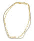 ფოტო #1 პროდუქტის Paper Clip Chain and Tennis Necklace Set