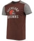 Фото #3 товара Men's Brown, Gray Cleveland Browns Field Goal Slub T-shirt