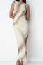 Фото #2 товара Платье из полупрозрачной ткани с принтом и оборками ZARA