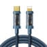 Фото #1 товара Kabel przewód w oplocie do iPhone USB-C - Lightning PD 20W 1.2m niebieski