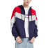 Stylish Sporty Blue Jacket with Hood and Zipper Fastening