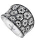 Blackberry Diamond (3/4 ct. t.w.) & Vanilla Diamond (3/4 ct. t.w.) Concave Statement Ring in 18k White Gold