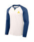 ფოტო #2 პროდუქტის Men's Darius Rucker Collection by White, Navy Distressed Seattle Mariners Team Color Raglan T-shirt