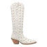 Фото #1 товара Dingo Broadway Bunny Studded Snip Toe Cowboy Womens White Casual Boots DI155-10