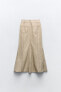 Фото #5 товара Длинная юбка из ткани с эффектом потертости ZARA
