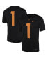 Men's #1 Black Tennessee Volunteers Dark Mode Game Jersey