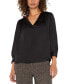 ფოტო #3 პროდუქტის Women's Long-Sleeve Pleated Top