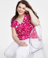 Фото #4 товара Plus Size Cotton Side-Tie Top, Created for Macy's