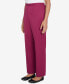 Petite Wine Countryside Seam Pocket Medium Length Pants