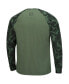 Фото #4 товара Men's Olive, Camo Minnesota Golden Gophers OHT Military-Inspired Appreciation Raglan Long Sleeve T-shirt