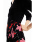 ფოტო #4 პროდუქტის Women's Floral wrap midi dress