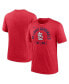 Фото #1 товара Nike Men's Heather Red St. Louis Cardinals Swing Big Tri-Blend T-Shirt