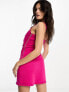 Фото #3 товара Waven welby cut out stretch denim mini dress in hyper pink