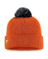 Фото #3 товара Men's Orange Philadelphia Flyers Team Cuffed Knit Hat with Pom