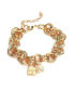 ფოტო #1 პროდუქტის Women's Gold Love Lock Chain Bracelet
