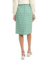 Фото #2 товара Oscar De La Renta Silk-Lined Wool-Blend Skirt Women's