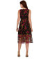 Women's Embroidered Floral Midi Dress