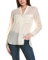 Фото #1 товара Theory Notch Wool-Blend Shirt Women's White P