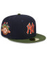 ფოტო #1 პროდუქტის Men's Navy New York Yankees Sprouted 59FIFTY Fitted Hat