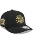 Фото #1 товара Бейсболка New Era мужская черная San Diego Padres 2024 Armed Forces Day Low Profile 9FIFTY Snapback Hat