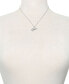 Cultured Freshwater Button Pearl (5mm) & Cubic Zirconia Mom 18" Pendant Necklace in Sterling Silver
