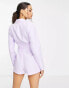 Фото #4 товара Miss Selfridge Petite cut out mini blazer playsuit in lilac