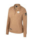 Women's Tan Clemson Tigers OHT Military-Inspired Appreciation Sand Tatum Quarter-Snap Raglan Jacket