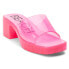 Фото #2 товара BEACH by Matisse Wade Block Heels Clear Jelly Womens Clear, Pink Casual Sandals