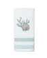 Coastal Terrazzo Embroidered Cotton Fingertip Towel, 11" x 18"