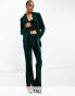 Фото #1 товара Extro & Vert Tall tailored velvet blazer in co-ord emerald green