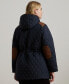 ფოტო #2 პროდუქტის Plus Size Hooded Quilted Coat