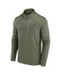 Men's Olive Miami Hurricanes OHT Military-Inspired Appreciation Titan Raglan Quarter-Zip Jacket