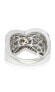 ფოტო #2 პროდუქტის Suzy Levian Sterling Silver Cubic Zirconia Pave Crossover 'X' Ring