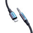 Фото #2 товара Kabel przewód audio AUX do iPhone MFI Lightning - 3.5 mmmini jack 1m szary