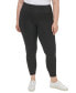 Plus Size Solid Side-Pocket Pull-On Leggings