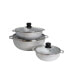 Фото #1 товара Aluminum 3 Piece 1.5 Quart, 3.5 Quart, 7.0 Quart Caldero Dutch Oven Set