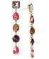 ფოტო #2 პროდუქტის Mixed Stone Linear Drop Earrings, Created for Macy's