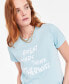 Фото #3 товара Women's Great Minds Crewneck Short-Sleeve T-Shirt, Created for Macy's