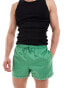 Фото #1 товара ASOS DESIGN swim short in short length in green with hem detail