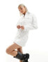 Фото #3 товара COLLUSION denim shirt mini dress in white